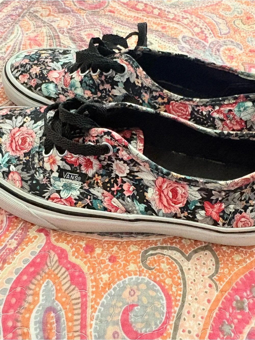 Vans Authentic Multi-Floral Canvas Sneakers Women’s Sz 8